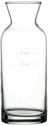 Pasabahce 5 & 8 Oz Markings Villiage Carafe Lined Glass  - PG43804-5-8