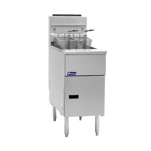 Pitco SG14-S Solstice 45 Lb High Efficiency Floor Tube Fired Propane Gas Fryer - VRS Restaurant Equipment & Supply Store