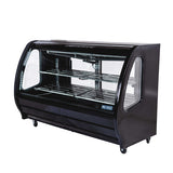 Pro-Kold DDC-80 74″ Curved Glass 2 Door Floor Refrigerated Display Case - VRS Restaurant Equipment & Supply Store
