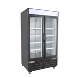 American Chef 40" Two Door Glass Merchandiser Freezer F2G-40-WS