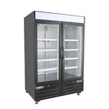 American Chef 54" Two Door Glass Merchandiser Refrigerator R2G-54-WS