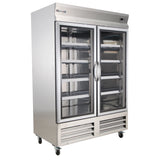 American Chef 54" Two Door Glass Reach-in Refrigerator R2G-54