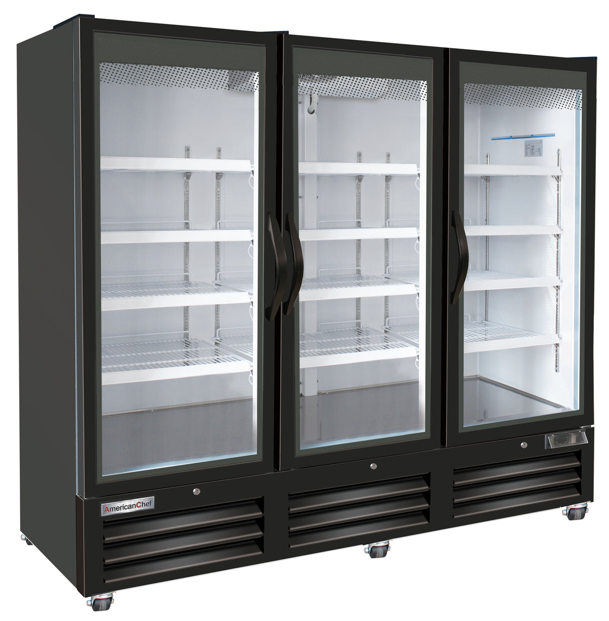 American Chef 81" Glass Door Merchandiser Refrigerator R3G-81B