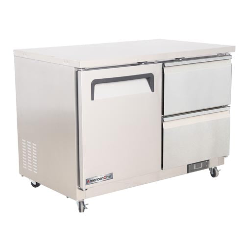 American Chef 48″ Under Counter Refrigerator With 2 Drawers & 1 Door RUC2-48S2D