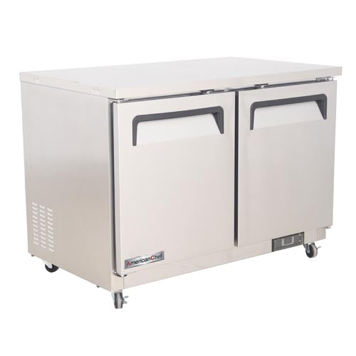 American Chef 48″ Two Door Under Counter Refrigerator RUC2-48S - VRS Restaurant Equipment & Supply Store