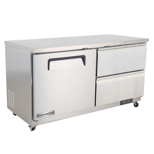 American Chef 60″ Under Counter Refrigerator With 2 Drawers & 1 Door RUC2-60S2D - VRS Restaurant Equipment & Supply Store