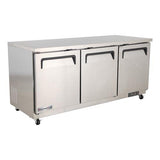 American Chef 72″ Three Door Under Counter Freezer FUC3-72S - VRS Restaurant Equipment & Supply Store