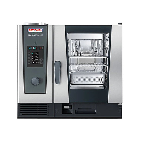 Rational iCombi Pro ICP-6-HALF-E LM100BE 6 Pan Half Size Electric Combi Oven – 1Ph, 208V - VRS Restaurant Equipment & Supply Store