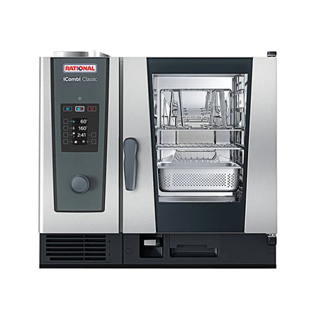 Rational iCombi Pro ICP-6-HALF-E LM100BE 6 Pan Half Size Electric Combi Oven – 1Ph, 240V - VRS Restaurant Equipment & Supply Store