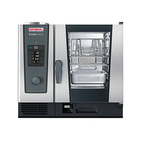 Rational iCombi Classic ICC-6-HALF-E LM200BE 6 Pan Half Size Electric Combi Oven – 1Ph, 208V - VRS Restaurant Equipment & Supply Store