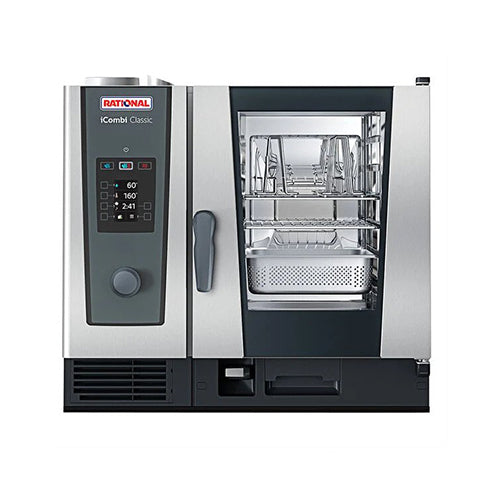 Rational iCombi Classic ICC-6-HALF-E LM200BE 6 Pan Half Size Electric Combi Oven – 1Ph, 240V - VRS Restaurant Equipment & Supply Store