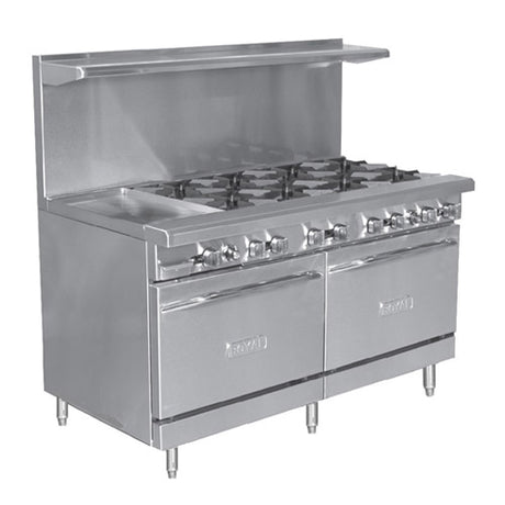 Royal RR-4G24 48″ Natural Gas Range With 24″ Griddle - VRS Restaurant Equipment & Supply Store