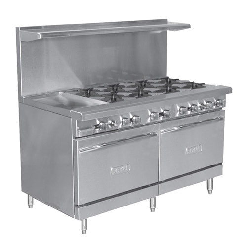 Royal RR-4G36 60″ Propane Gas Range With 36″ Griddle - VRS Restaurant Equipment & Supply Store