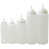 American Chef SB-12C - Regular Squeeze Bottles - 12 oz, Clear, Plastic
