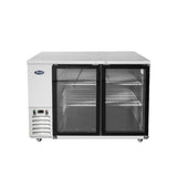 Atosa 48″ Shallow Depth Back Bar Cooler Two Door with Glass Doors - SBB48GGRAUS1