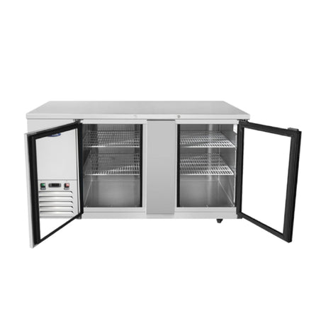 Atosa 69″ Shallow Depth Back Bar Cooler with Glass Doors - SBB69GGRAUS1