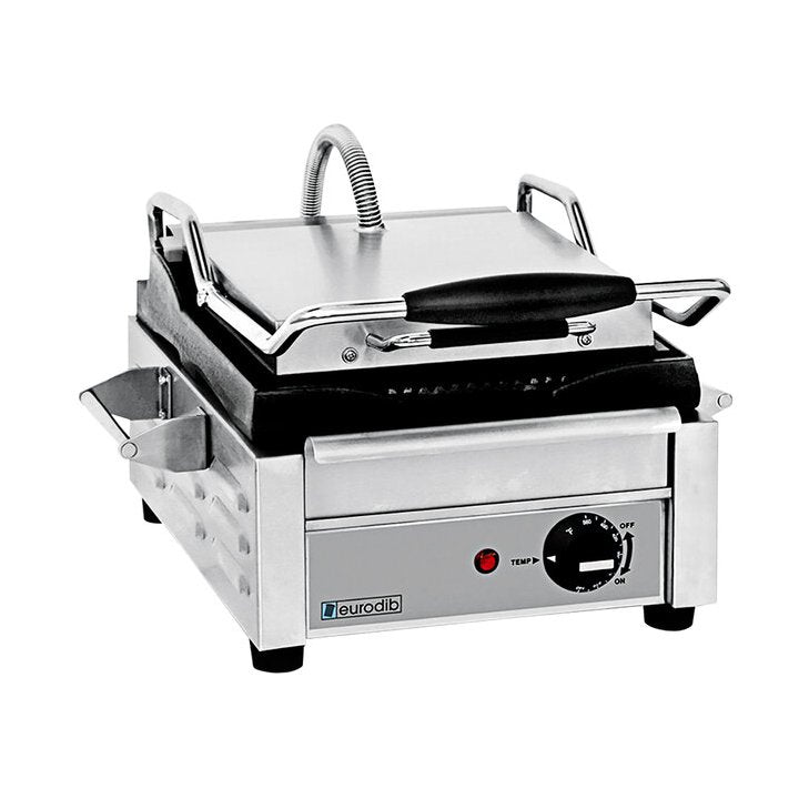 Eurodib SFE02325 Commercial Single Grooved Sandwich Grill - 1800Watts