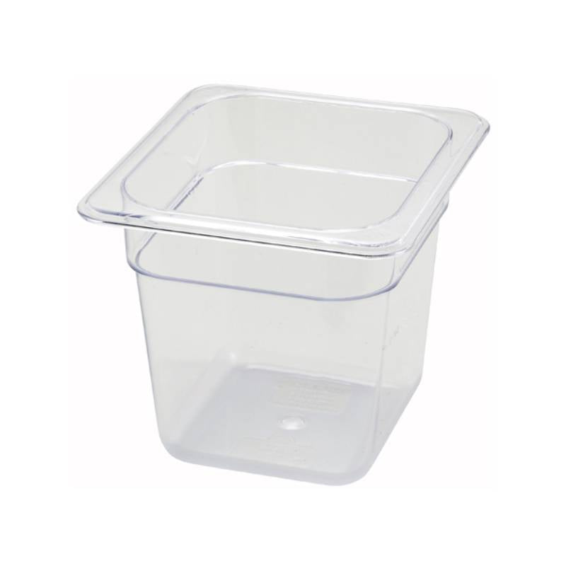 Winco Polycarbonate Food Pan, 1/6 Size