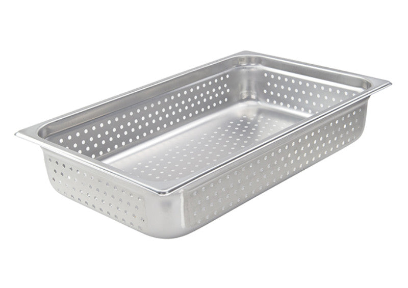 Winco Full Size Perforated Steam Pan, 22 Gauge Stainless Steel