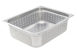 Winco Half (1/2) Size Perforated Steam Pan, 22 Gauge Stainless Steel