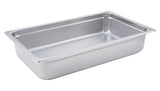 Winco Full Size Stainless Steel Anti-Jam Steam Table Pan