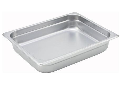 Winco Half Size Stainless Steel Anti-Jam Steam Table Pans - VRS Restaurant Equipment & Supply Store