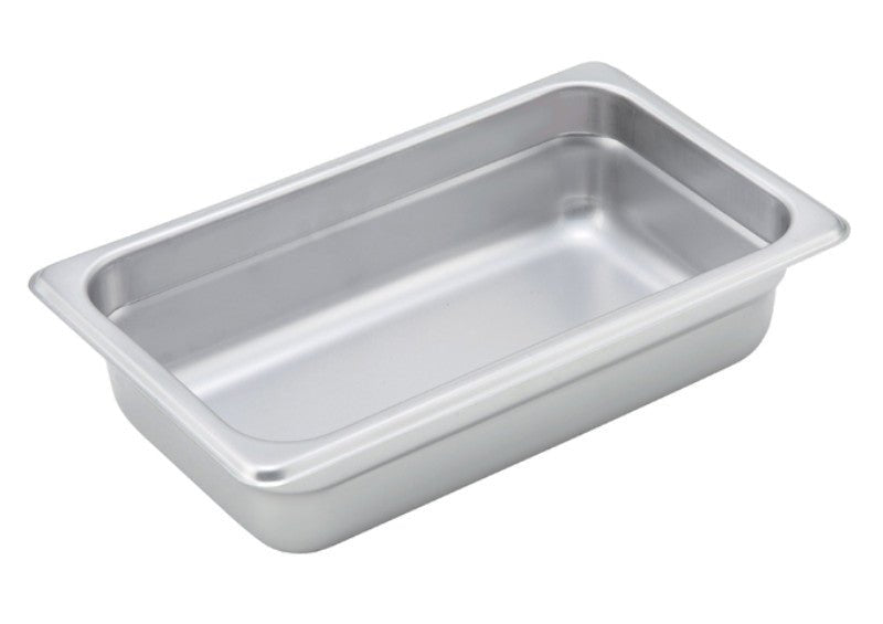 Winco 1/4 Size Stainless Steel Anti-Jam Steam Table Pans - VRS Restaurant Equipment & Supply Store