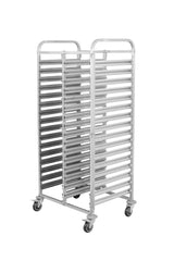 American Chef 32 Pan Stainless Steel Tray Trolley 740 x 550 x 1700 mm - SPRACK-32