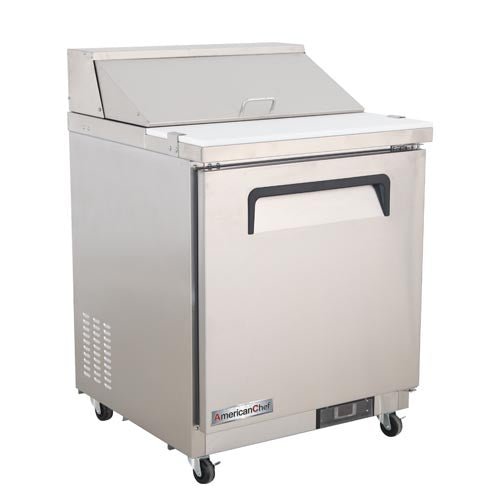 American Chef 29" One Door Sandwich Prep Refrigerator SR1-29S - VRS Restaurant Equipment & Supply Store