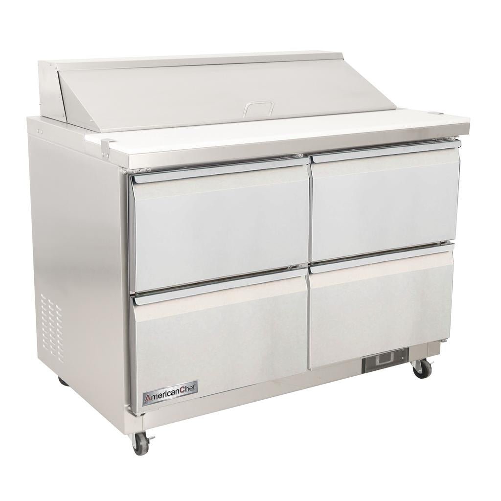 American Chef 48″ Four Drawer Sandwich/Salad Prep Cooler SR2-48-4D - VRS Restaurant Equipment & Supply Store