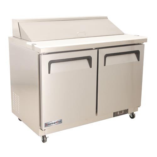 American Chef 48" Two Door Sandwich Prep Refrigerator SR2-48S - VRS Restaurant Equipment & Supply Store