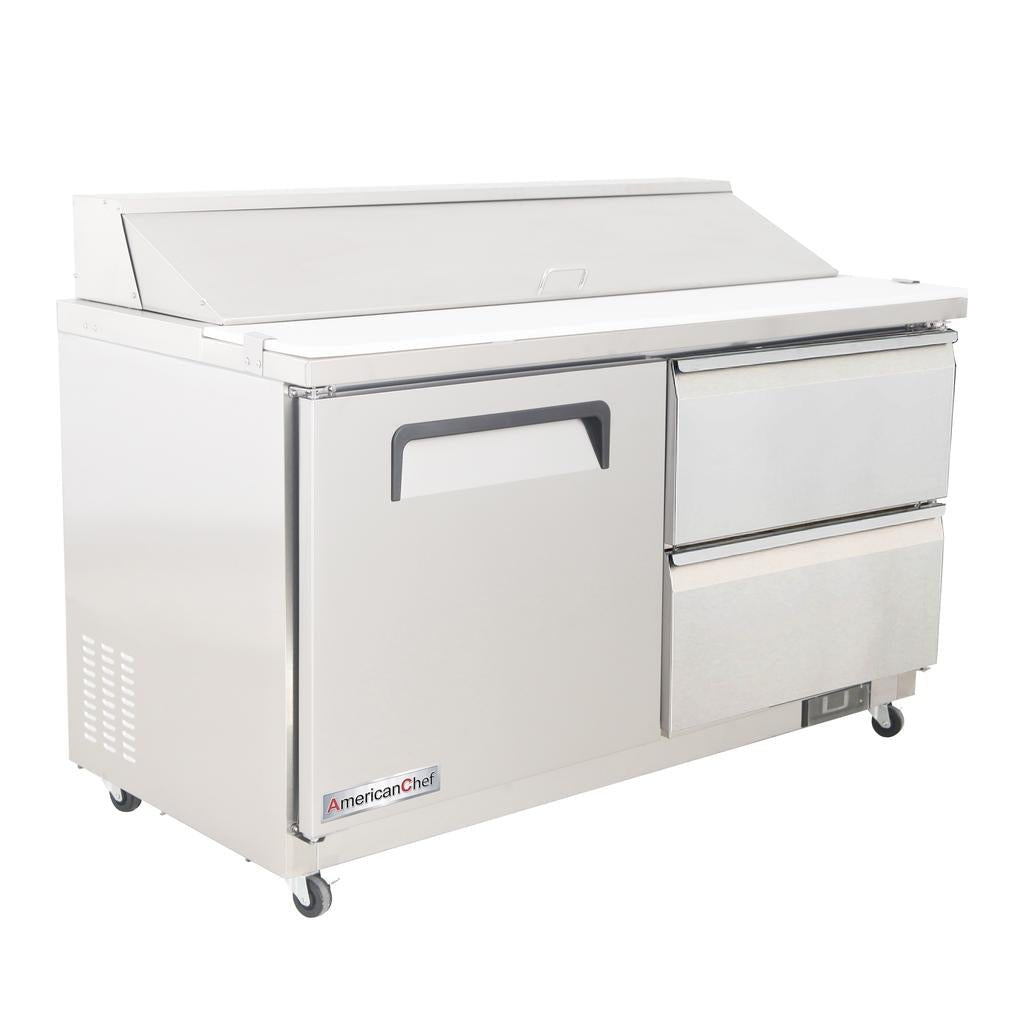 American Chef 60″ Two Drawer Sandwich/Salad Prep Cooler SR2-60-2D - VRS Restaurant Equipment & Supply Store