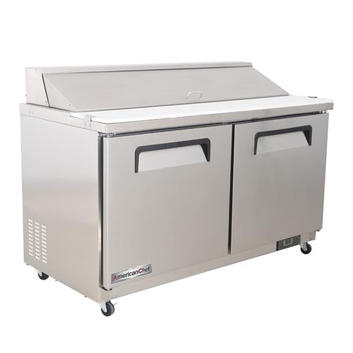 American Chef 60" Two Door Sandwich Prep Refrigerator SR2-60S - VRS Restaurant Equipment & Supply Store