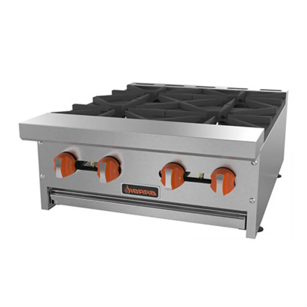 Sierra Series 24" Gas Counter Top 4 Burner Hot Plate SRHP-4-24