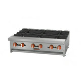 Sierra Series 36" Gas Counter Top 6 Burner Hot Plate SRHP-6-36