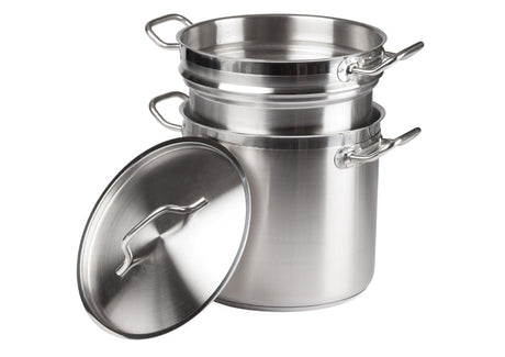 Winco Stainless Steel Double Boiler with Cover