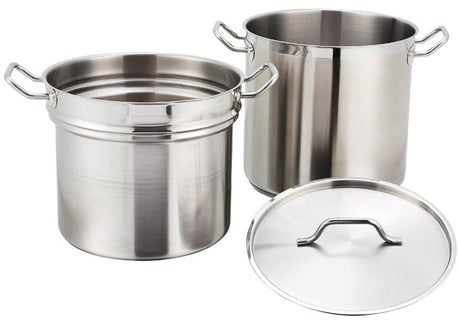 Winco Stainless Steel Double Boiler with Cover