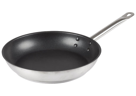 Winco Stainless Steel Fry Pan, Non-Stick