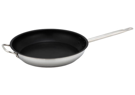 Winco Stainless Steel Fry Pan, Non-Stick