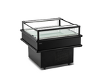 Omcan 37.5" Black Refrigerated Island Top-Open Showcase 4.2 cu.ft. 48570