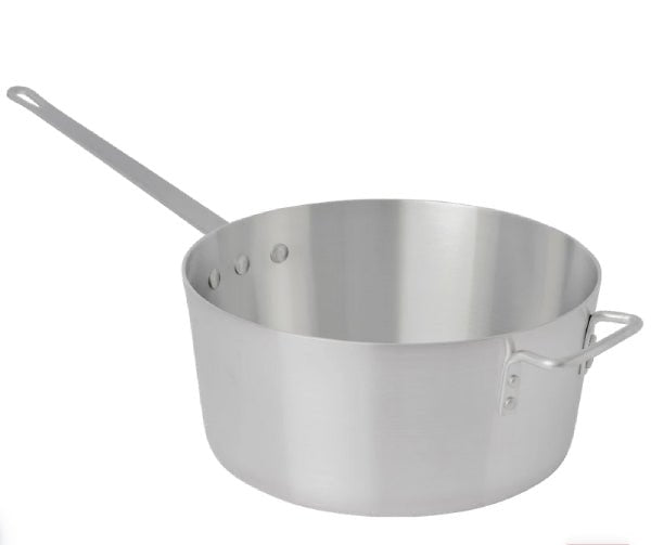 Browne 5813911 Standard Weight Tapered Sauce Pan with Helper Handle - VRS Restaurant Equipment & Supply Store