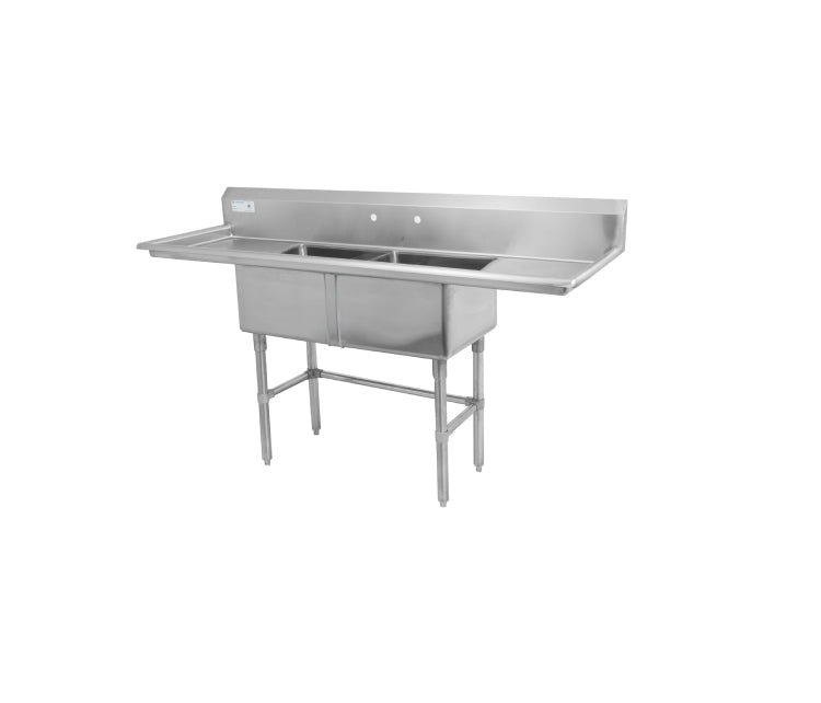 Thorinox Double sink with drainboard (18″)