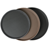 American Chef TNS-16B - Non-Slip Grip 16" Round Rubber-Lined Plastic Tray, Plastic