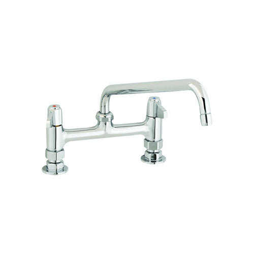 T&S 5F-8DLX10 Deck Mount Faucet With 8" Centers and 10" Swing Nozzle - VRS Restaurant Equipment & Supply Store