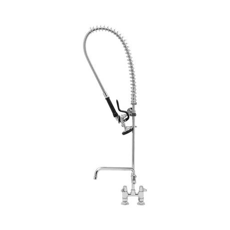 T&S 5PR-4D12 Deck Mount Pre-Rinse Assembly With 4" Centers and 12" Add On Faucet - VRS Restaurant Equipment & Supply Store