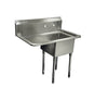 Thorinox Single Sink With Left Drainboard (18″) - VRS Restaurant Equipment & Supply Store