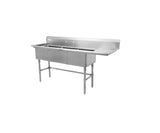 Thorinox Triple sink with drainboard (18″)