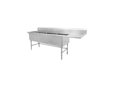 Thorinox Triple sink with drainboard (24″)