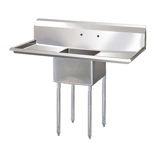 Thorinox Single Sink With Left And Right Drainboard (18″) - VRS Restaurant Equipment & Supply Store