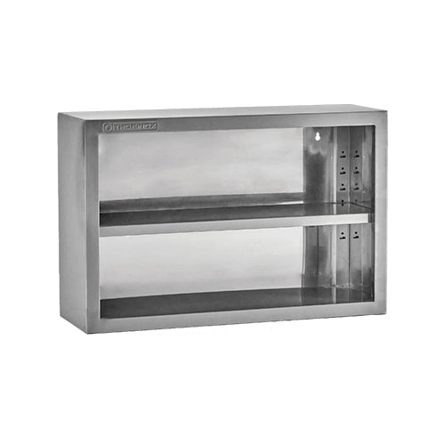 Thorinox TWCO-1248-SS 12″ Deep Stainless Steel Open Wall Cabinet - VRS Restaurant Equipment & Supply Store